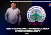 Cronista deportivo Franklyn Martínez Cabrera anuncia aspiraciones a presidir la ACDPOP