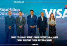 David Collado y Jorge Lemus presentan alianza entre turismo y Visa internacional.