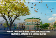 Puerto Plata recibirá siete cruceros del 28 al 31 de octubre y mantiene el dinamismo de su actividad marítima